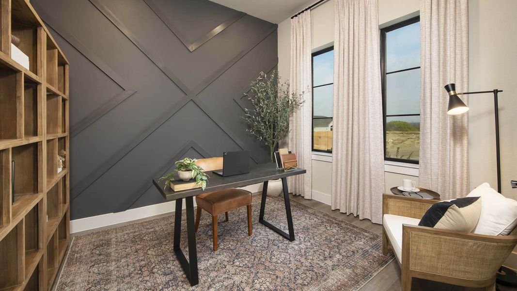 Furnished interior view inside a new home in Crosswinds, Kyle (Image 5).