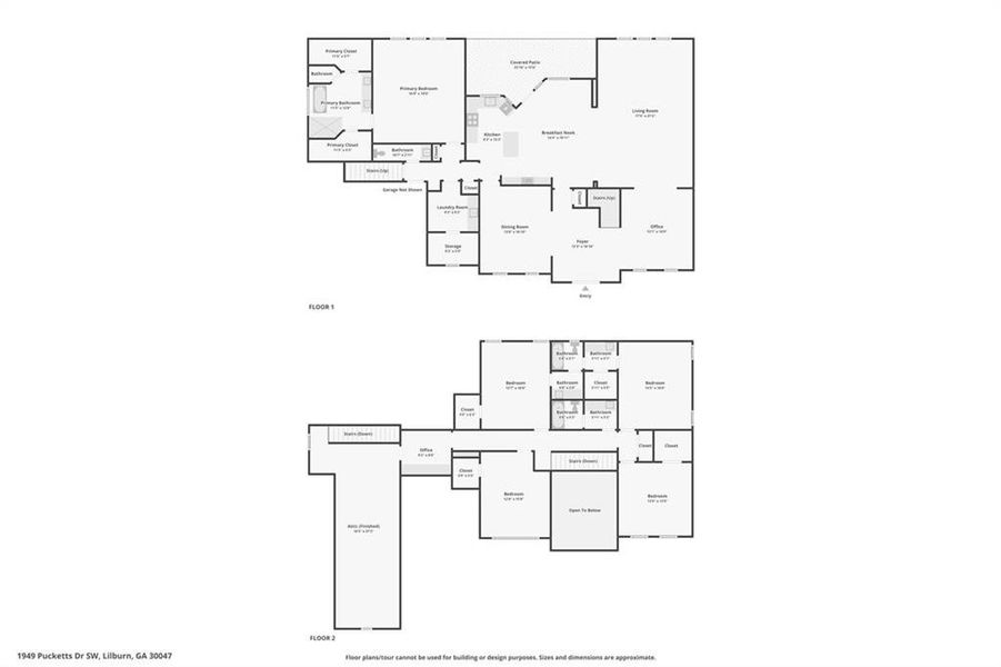 2D floor plan layout of this home in , Lilburn, GA (Image 7).