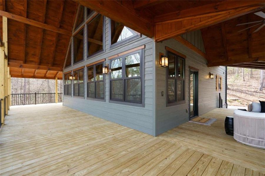 Exterior details and patio area of a home in , Blue Ridge (Image 26).