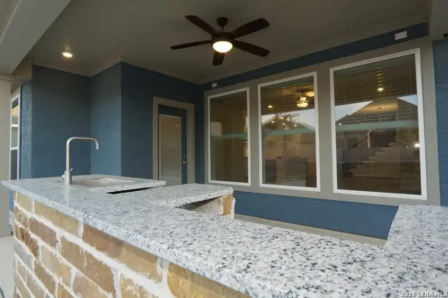 Exterior details and patio area of a home in Ladera - High Point 45', San Antonio (Image 25). Exterior details and patio area of a home in Ladera - High Point 45', San Antonio (Image 25).