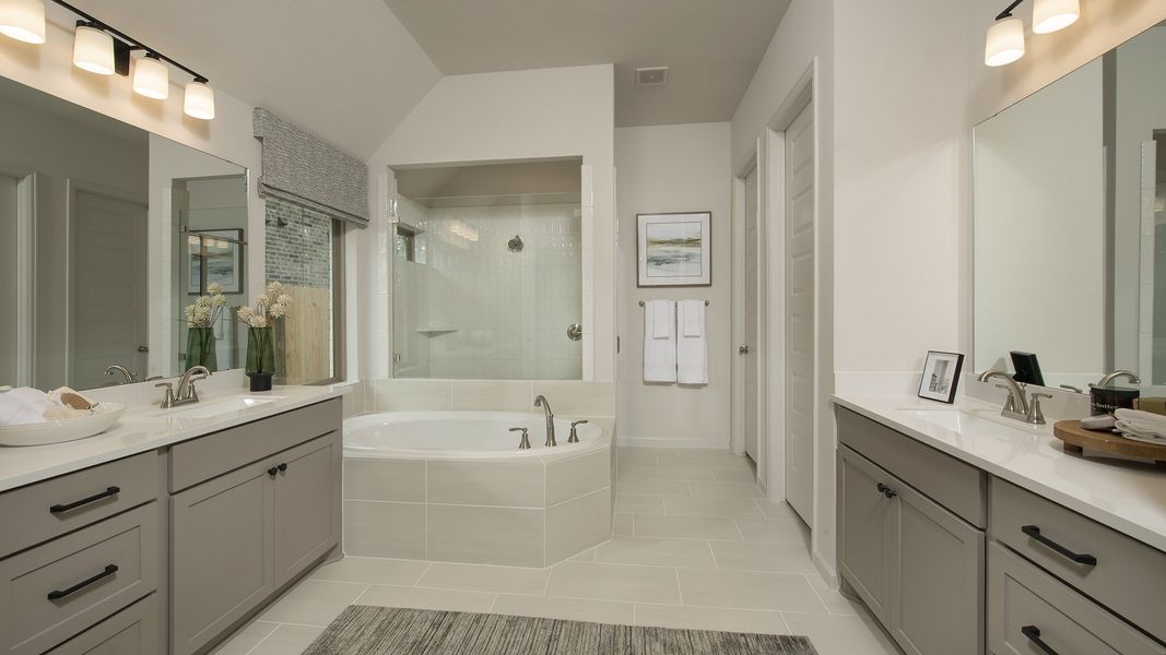 Representative furnished interior of a home built from the 2529W by Perry Homes in Santa Rita Ranch - Eldorado, Liberty Hill (Image 38). Representative furnished interior of a home built from the 2529W by Perry Homes in Santa Rita Ranch - Eldorado, Liberty Hill (Image 38).