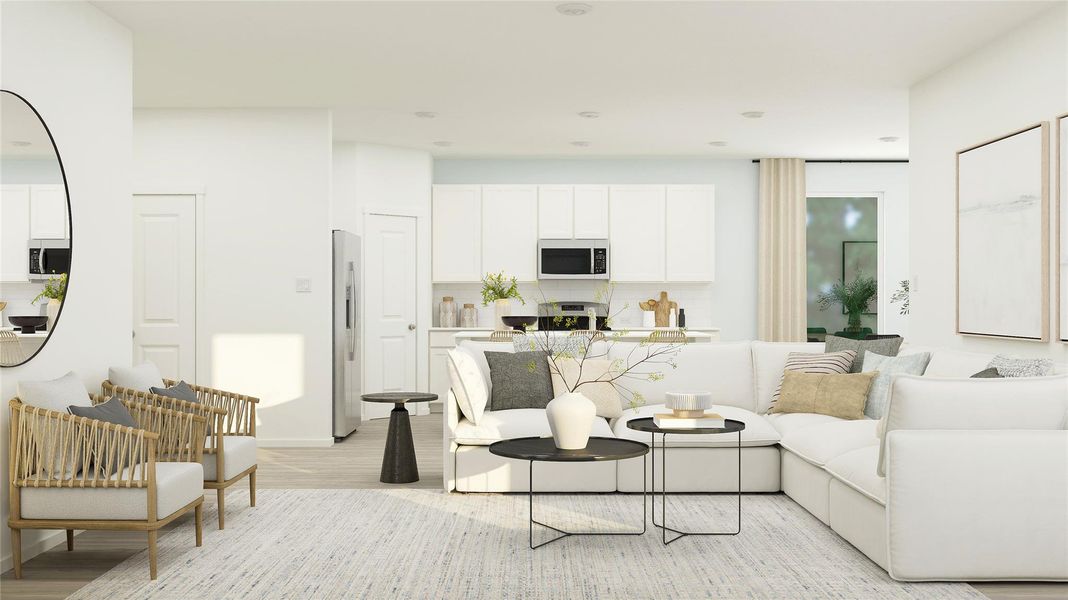 Furnished interior view inside a new home in Meadowlark Preserve, Pflugerville (Image 9).