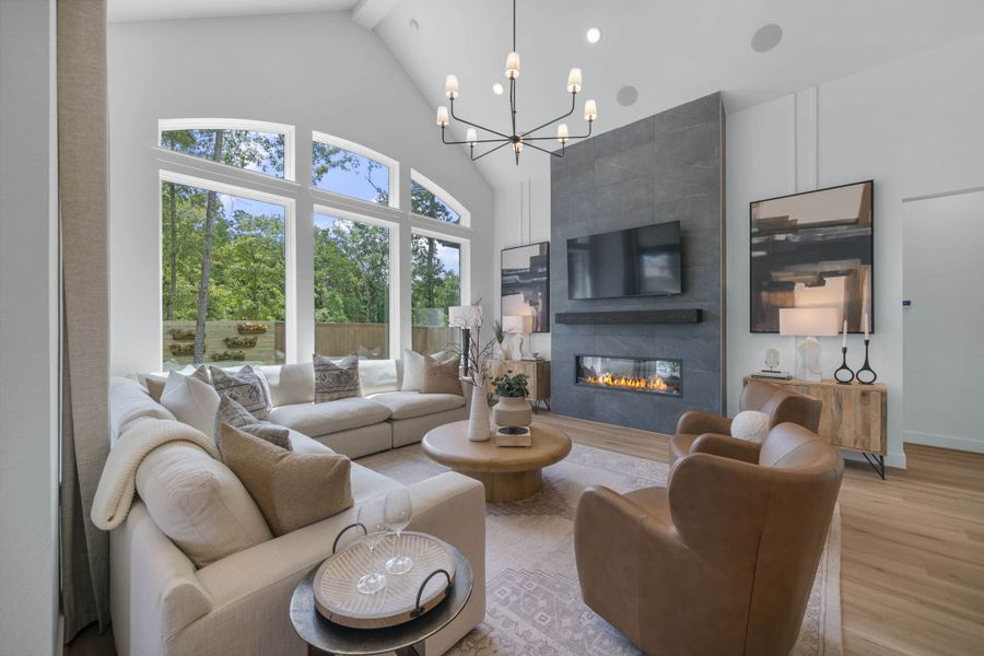 Furnished interior view inside a new home in The Highlands, Porter (Image 28).