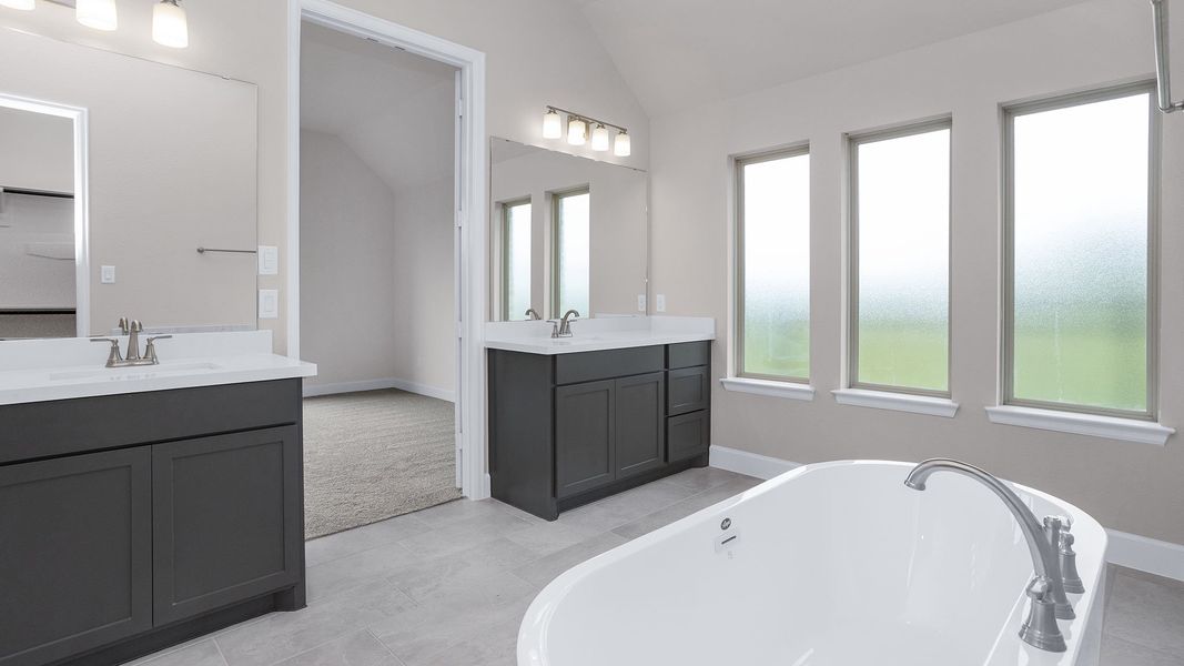 Furnished interior view inside a new home in Grand Central Park 50', Conroe (Image 6). Furnished interior view inside a new home in Grand Central Park 50', Conroe (Image 6).