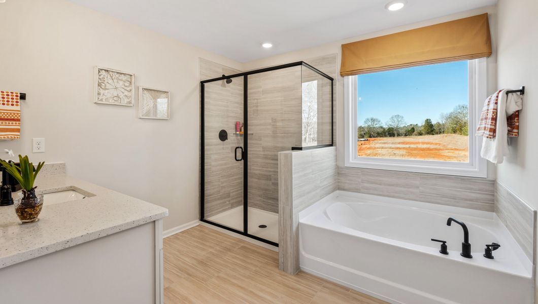 Representative furnished interior of a home built from the Graymount by D.R. Horton in Hunters Creek, Greenwood (Image 34).