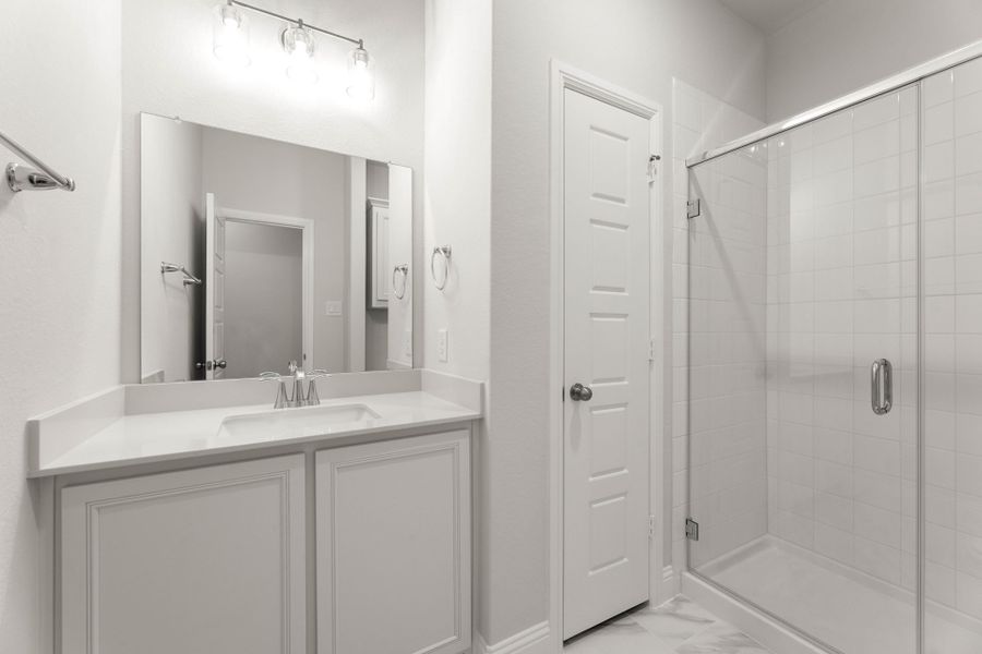 Furnished interior view inside a new home in Creekview Meadows, Pilot Point (Image 12).