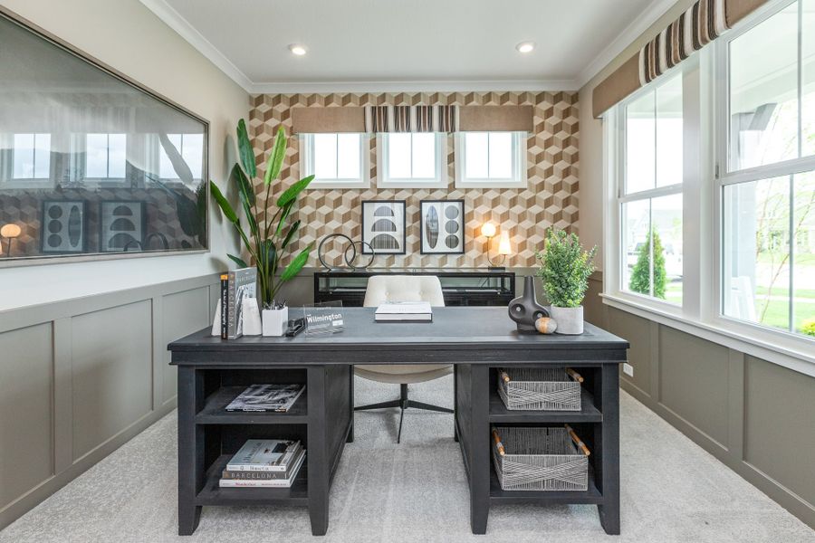 Representative furnished interior of a home built from the Wilmington by Fischer Homes in Easton Park, Dallas (Image 26).