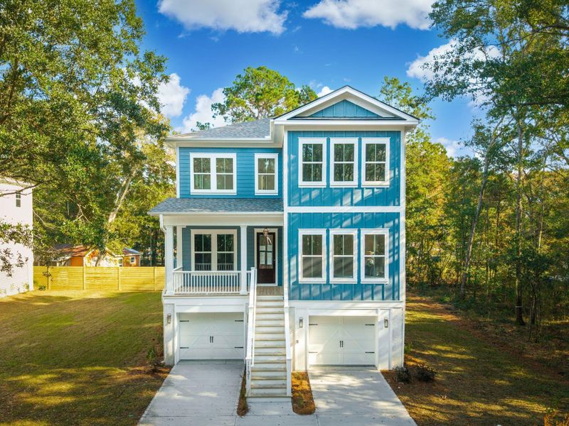 Front exterior of a new home in , Mount Pleasant, SC, highlighting curb appeal (Image 34).