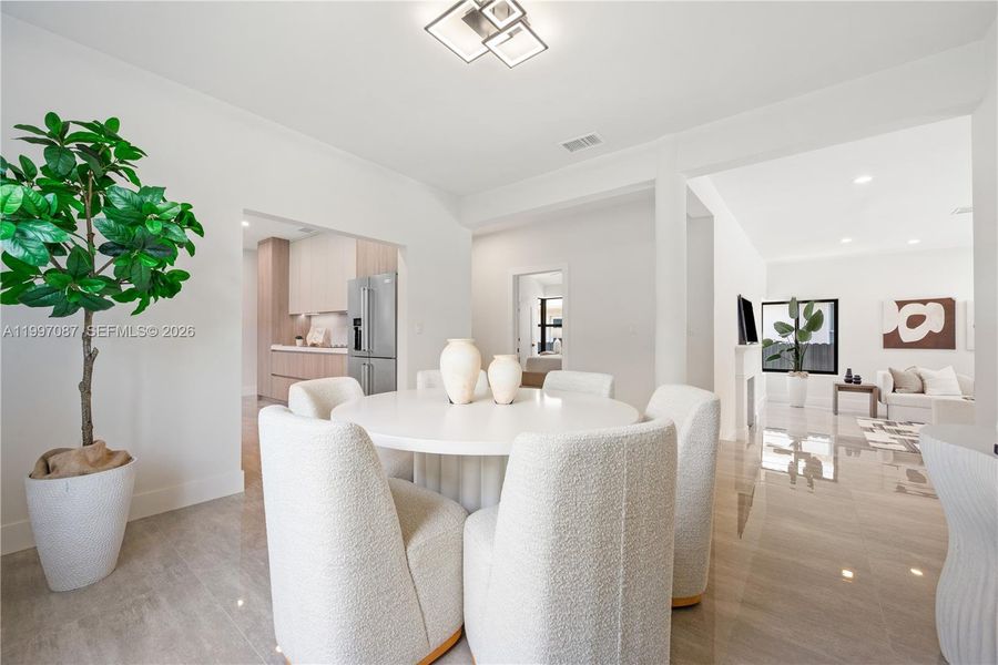 Furnished interior view inside a new home in , Miami Beach (Image 13). Furnished interior view inside a new home in , Miami Beach (Image 13).