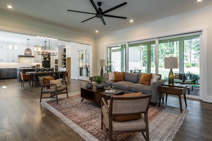Representative furnished interior of a home built from the Brinkley American Farmhouse by Homes by Dickerson in Cattail, Clayton (Image 8).