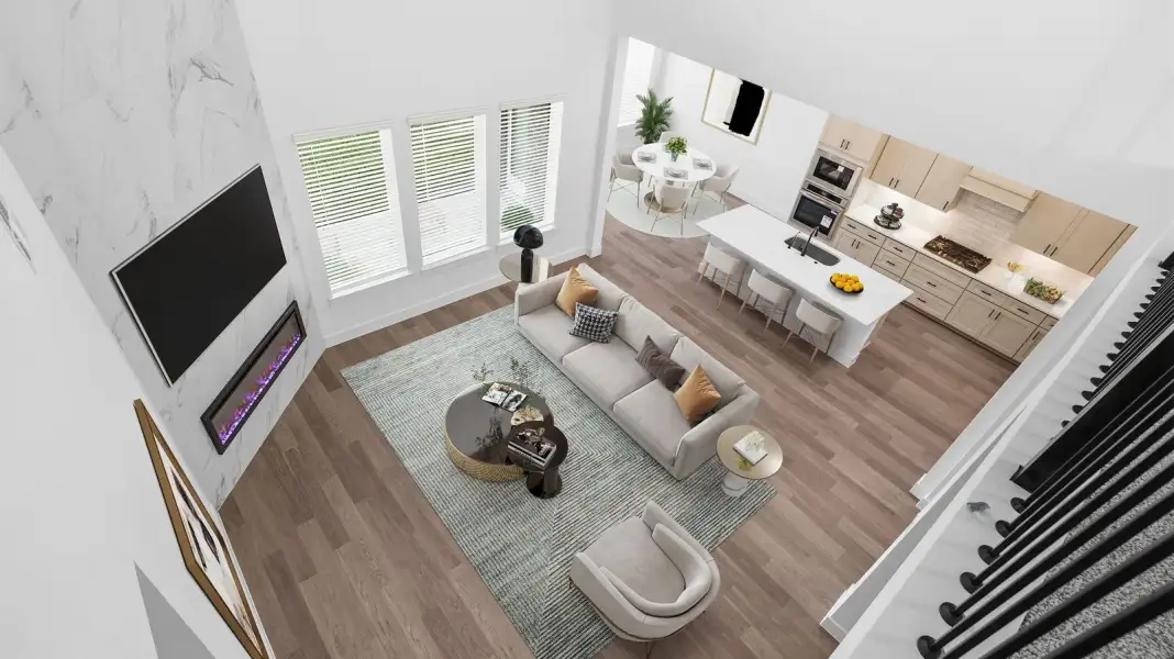 Representative furnished interior of a home built from the Adrian by D.R. Horton in Alexander 65' Homesites, Pearland (Image 18).