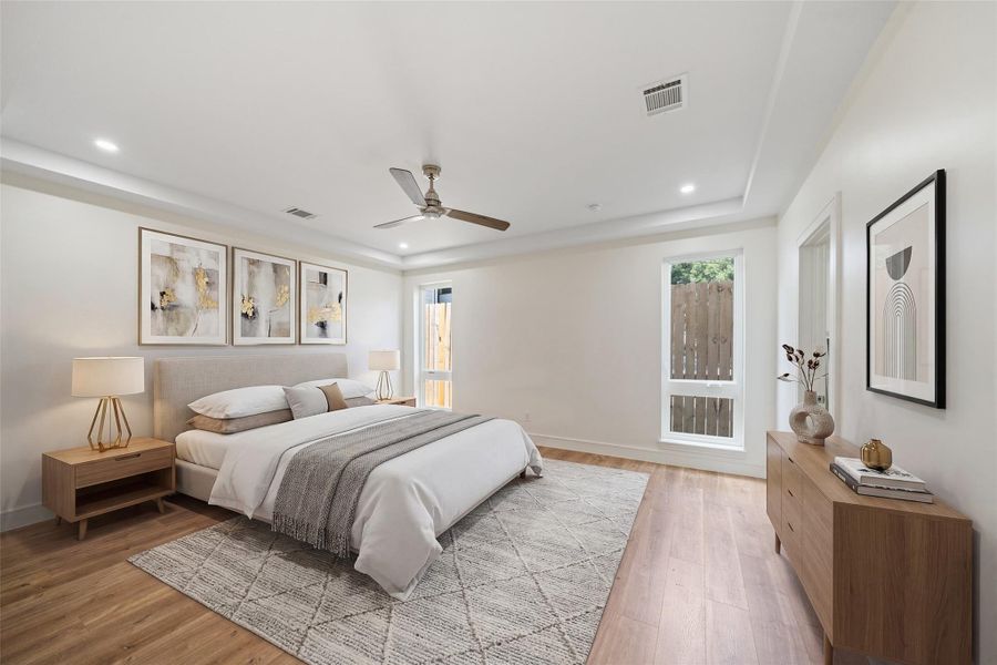 Virtual Staged first floor bedroom