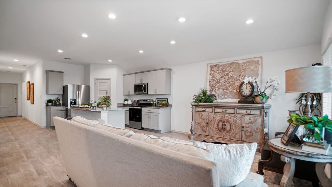 Representative furnished interior of a home built from the EASTON by D.R. Horton in Westward Pointe, Sealy (Image 13).