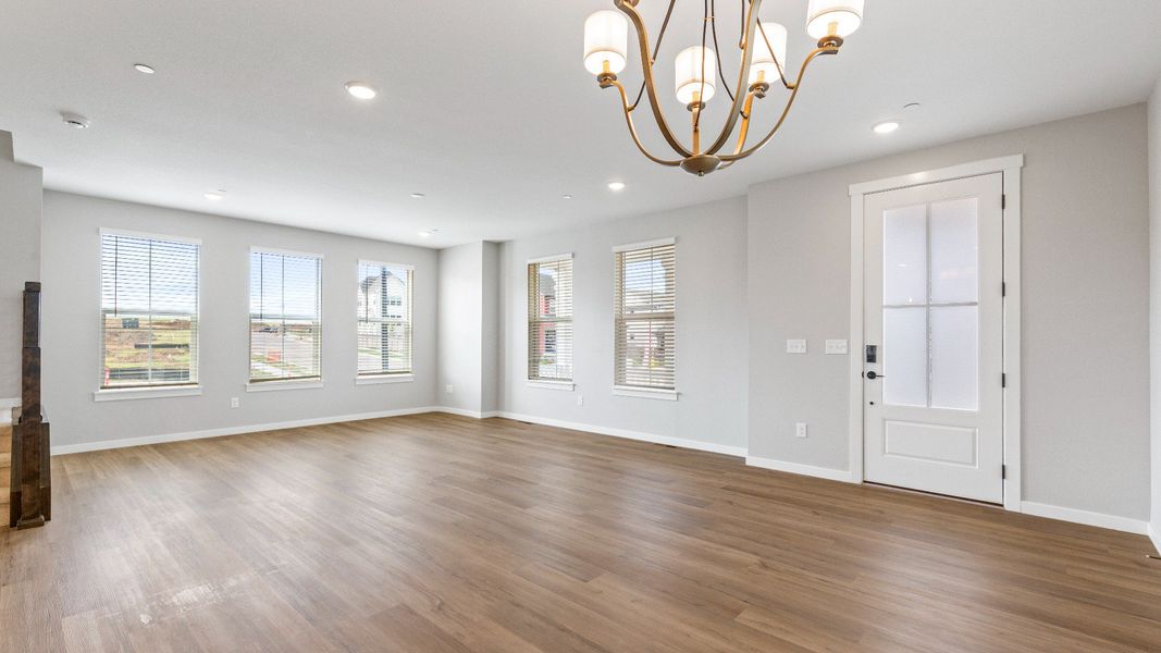 Furnished interior view inside a new home in Westerly, Erie (Image 9). Furnished interior view inside a new home in Westerly, Erie (Image 9).