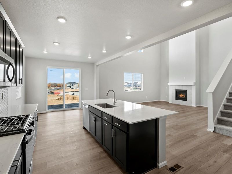 Furnished interior view inside a new home in Poudre Heights: The Alpine Collection, Windsor (Image 7).