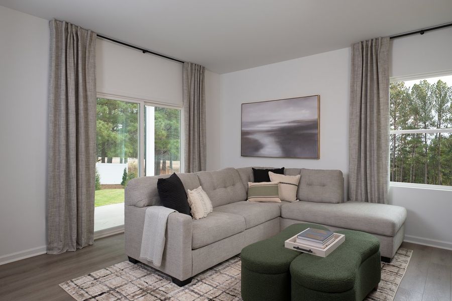 Representative furnished interior of a home built from the Forrest by Ashton Woods in Middleton Farms, Middlesex (Image 4).