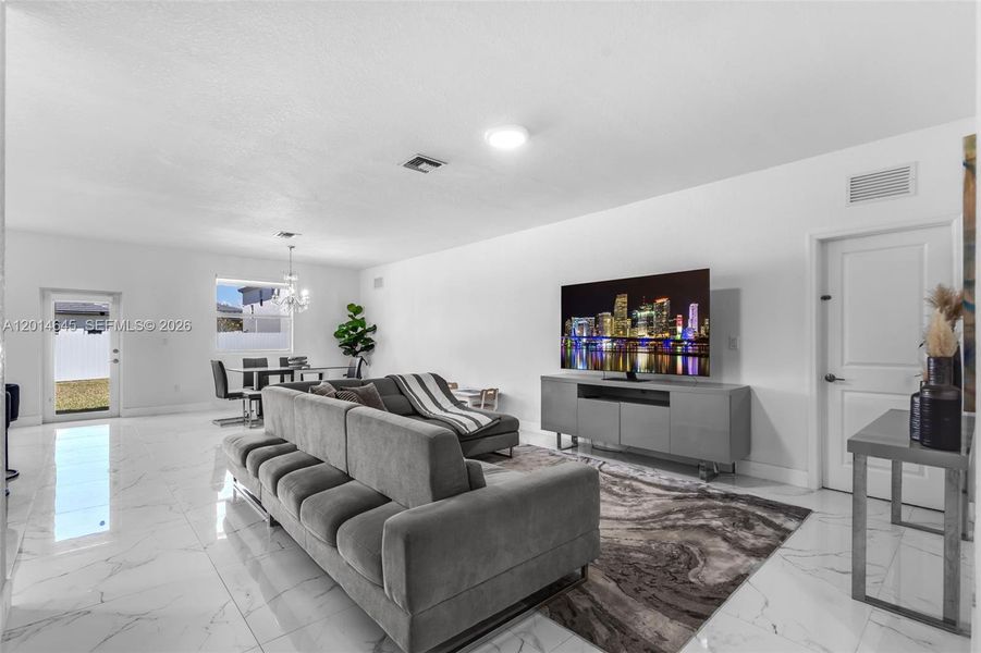 Furnished interior view inside a new home in , Miami (Image 36).