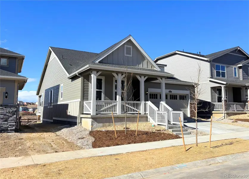 Exterior details and patio area of a home in Newlin Crossing, Parker (Image 3). Exterior details and patio area of a home in Newlin Crossing, Parker (Image 3).