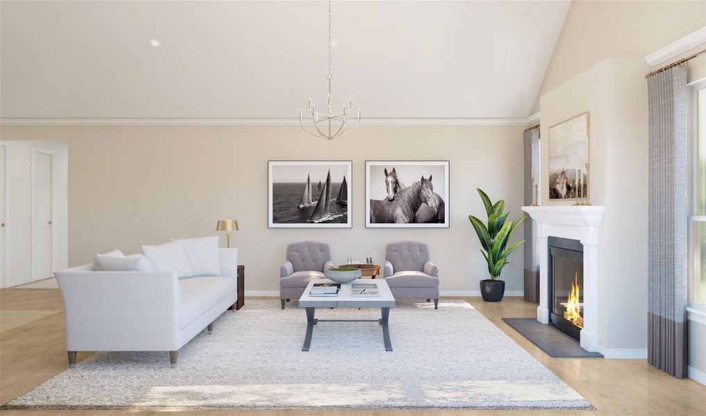 Cozy great room (*Artist rendering used for illustration purposes only.)