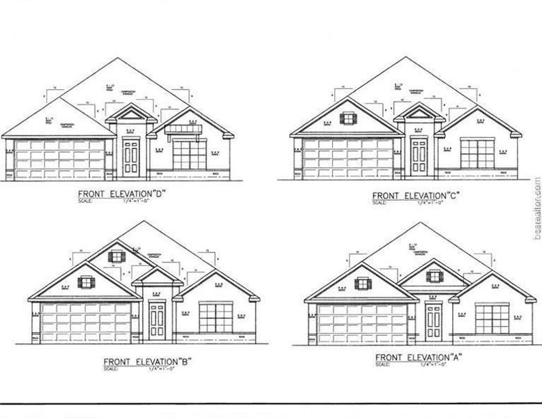 Exterior rendering of this home design in , Snook, TX (Image 1).