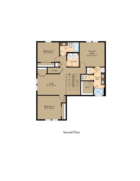 2D floor plan layout for the Pearl by View Homes in Lochbuie Station – Jewel Collection, Lochbuie, CO (Image 6).