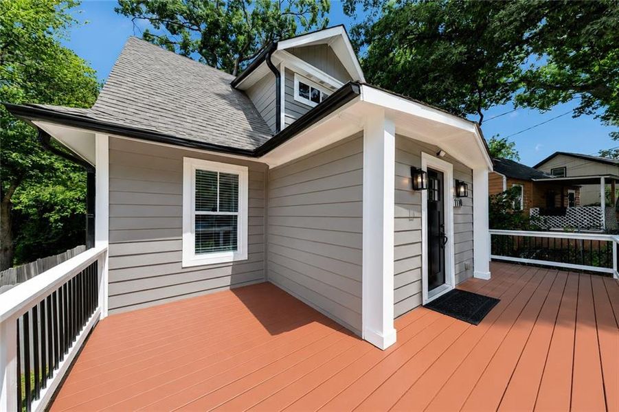 Exterior details and patio area of a home in , Atlanta (Image 3). Exterior details and patio area of a home in , Atlanta (Image 3).