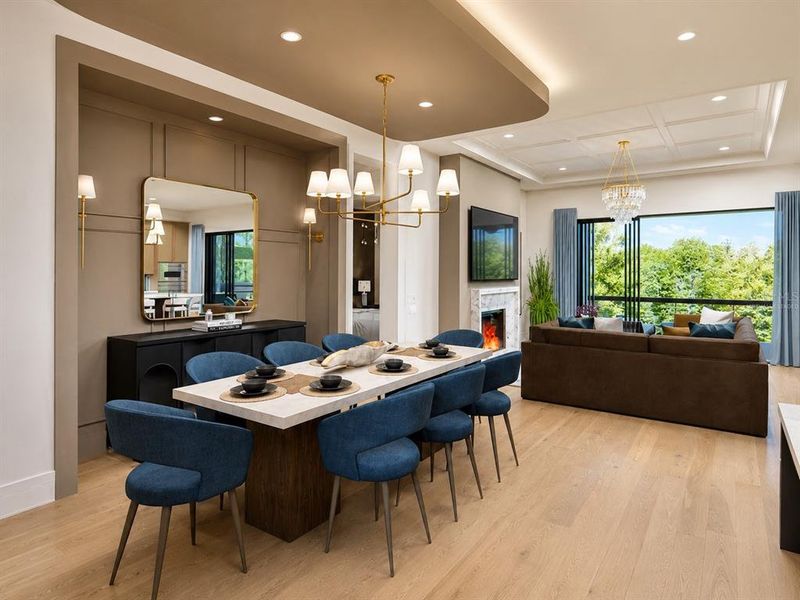 Furnished interior view inside a new home in , St. Petersburg (Image 9).