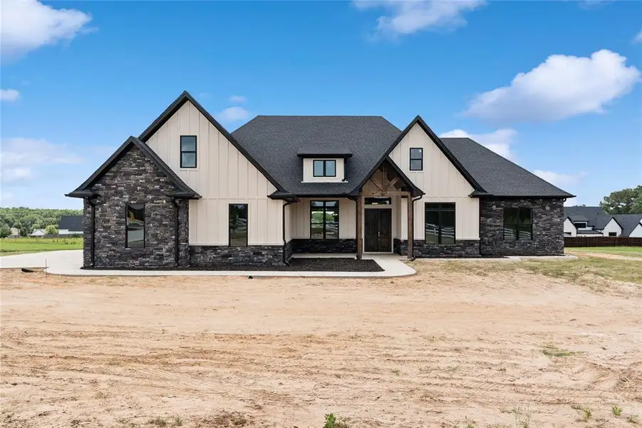 Front exterior of a new home in , Bullard, TX, highlighting curb appeal (Image 1). Front exterior of a new home in , Bullard, TX, highlighting curb appeal (Image 1).