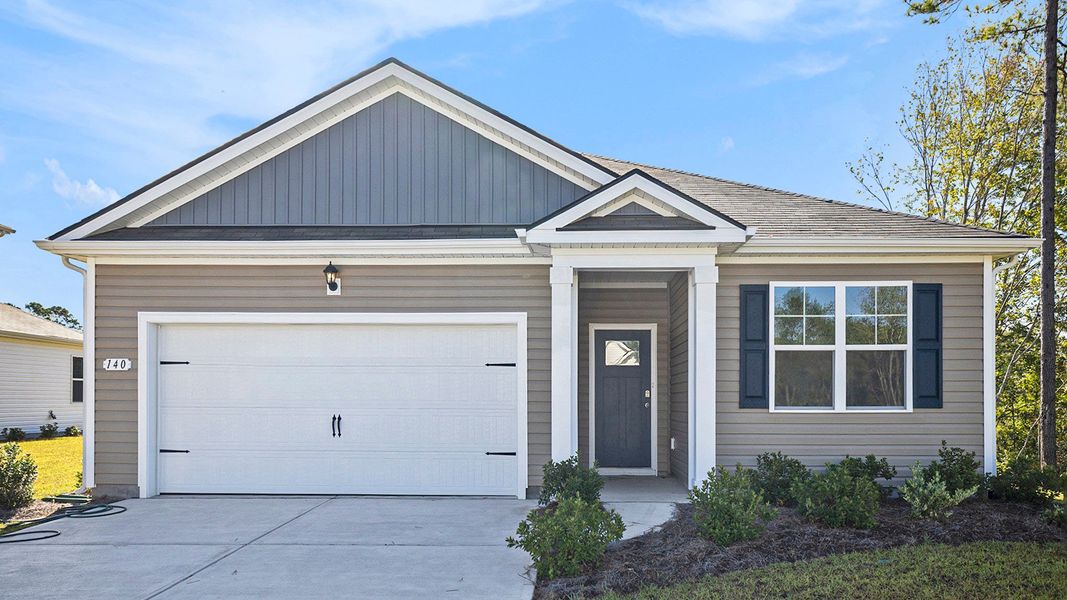 Representative exterior photo of a completed home built from the ARIA by D.R. Horton in Winfield Farms, Myrtle Beach, SC (Image 1).