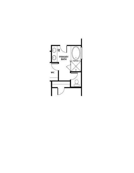2D floor plan layout for the Elm by Impression Homes in Creekside Ranch, Blue Ridge, TX (Image 5).