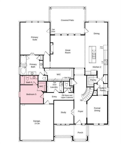 Additional Highlights Include: Bedroom 5 with bath 5, door to laundry.