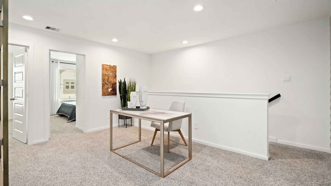 Furnished interior view inside a new home in Alaia Crossing, Houston (Image 7). Furnished interior view inside a new home in Alaia Crossing, Houston (Image 7).