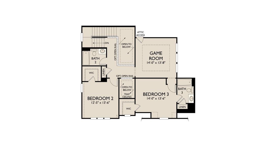 2D floor plan layout for the Avery by Ashton Woods in Furst Ranch, Flower Mound, TX (Image 4).