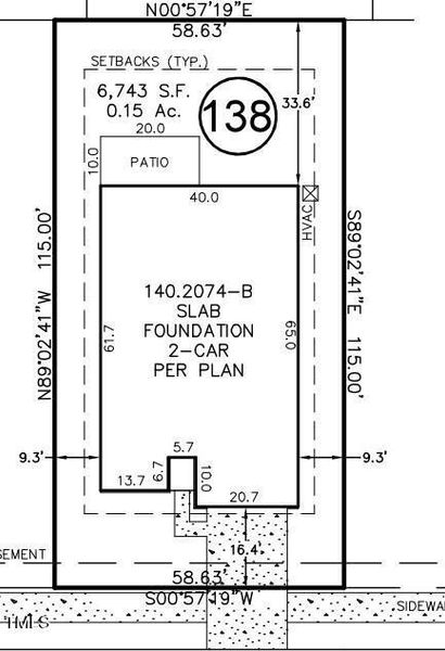 Lot 138 Plot Plan