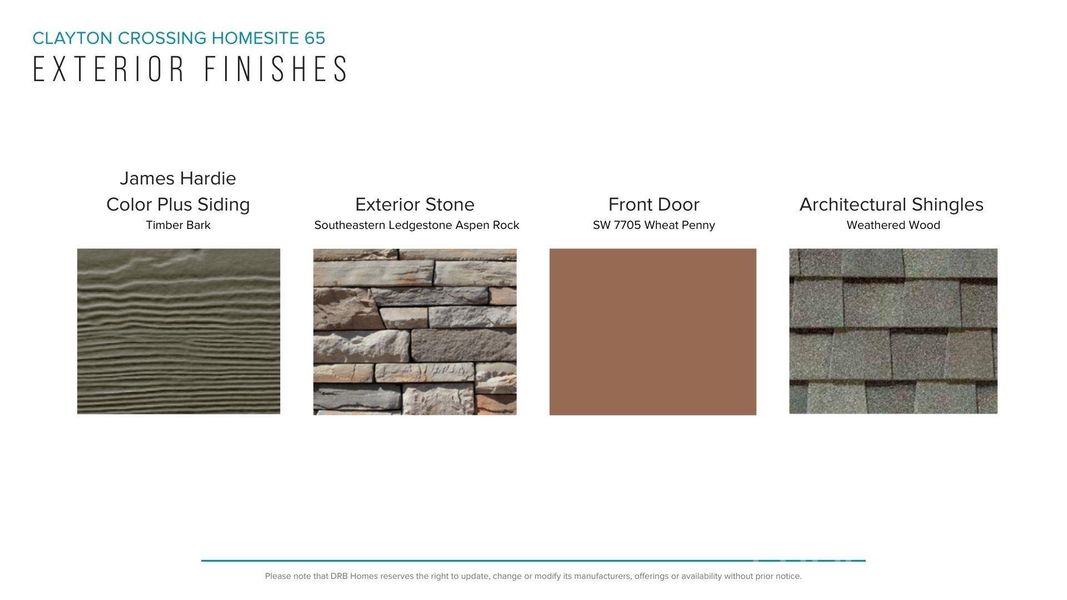 Sample of building materials used in homes in Clayton Crossing, Arden (Image 4). Sample of building materials used in homes in Clayton Crossing, Arden (Image 4).