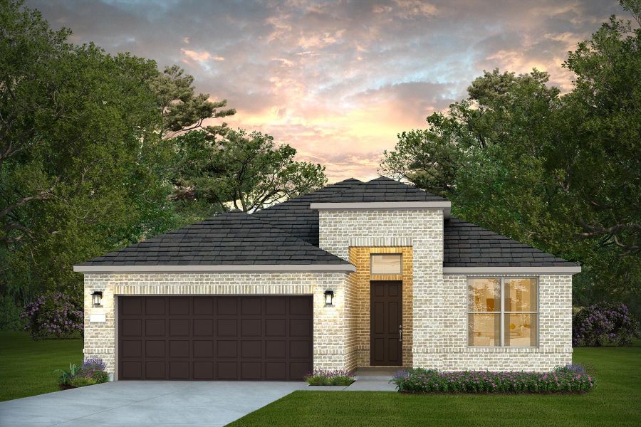 Representative exterior photo of a completed home built from the Mystique by Del Webb in Del Webb New Braunfels at Veramendi, New Braunfels, TX (Image 26).