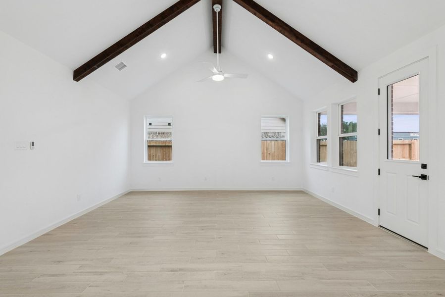 Open great room (*Photo not of actual home and used for illustration purposes only.)