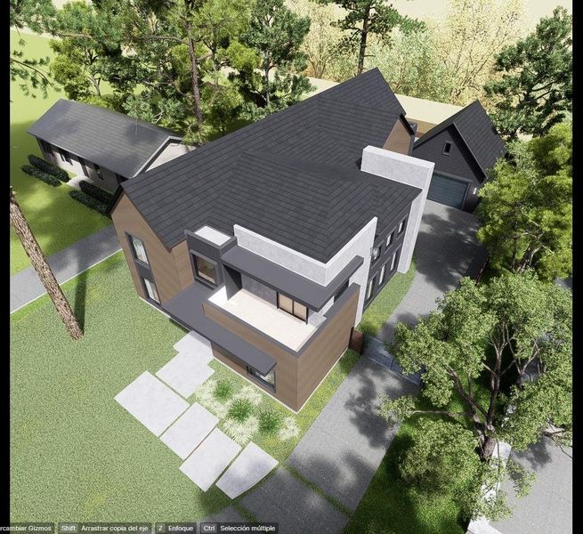 Exterior rendering of this home design in , Houston, TX (Image 5).