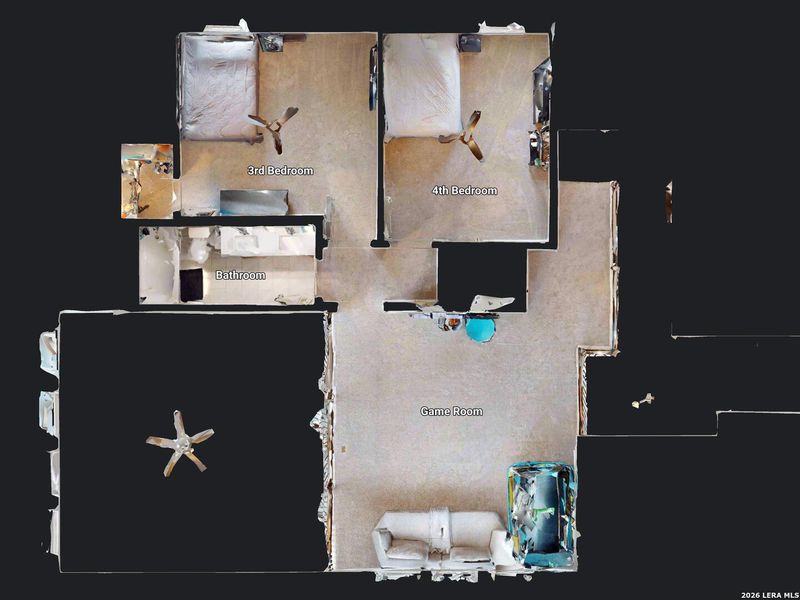 2D floor plan layout of this home in Bison Ridge, San Antonio, TX (Image 4).