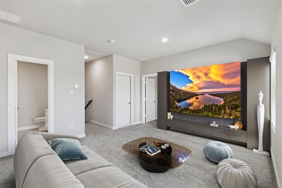 Game Room in the Holden home plan by Trophy Signature Homes – REPRESENTATIVE PHOTO Game Room in the Holden home plan by Trophy Signature Homes – REPRESENTATIVE PHOTO