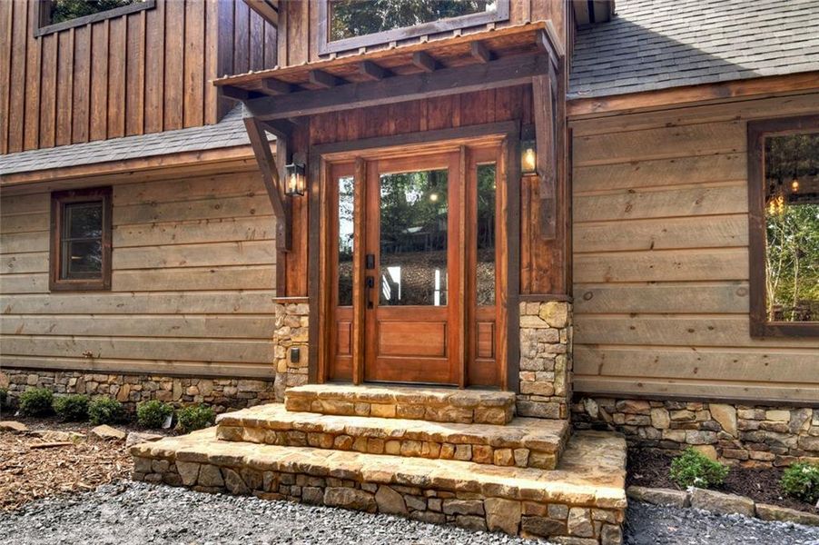 Exterior details and patio area of a home in , Morganton (Image 36).