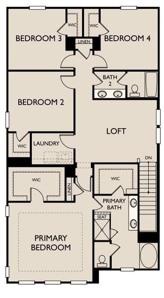 2D floor plan layout of this home in Promenade at Clari Park, Murfreesboro, TN (Image 3). 2D floor plan layout of this home in Promenade at Clari Park, Murfreesboro, TN (Image 3).