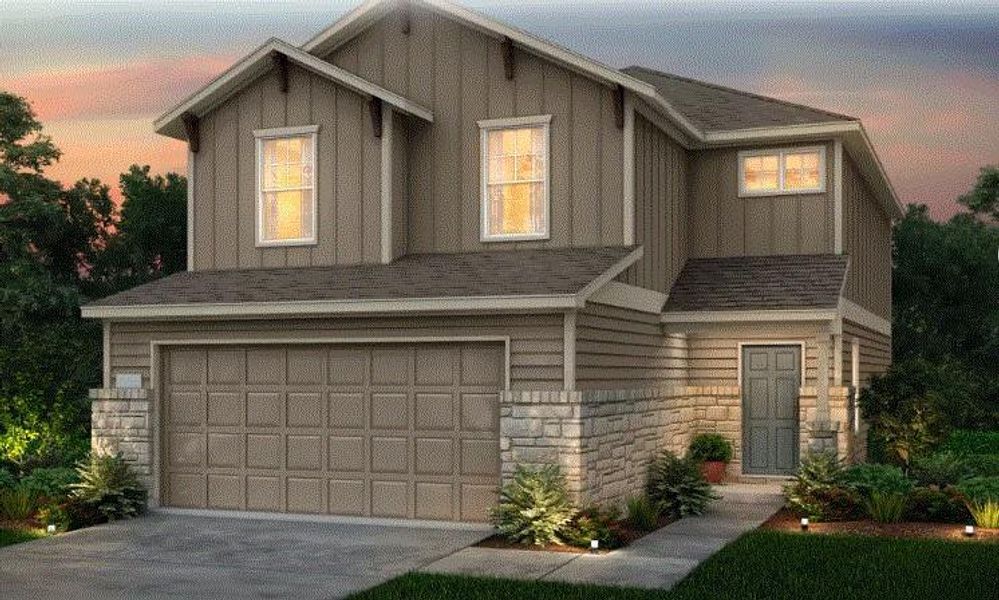 Pulte Homes, Camelia elevation J, rendering