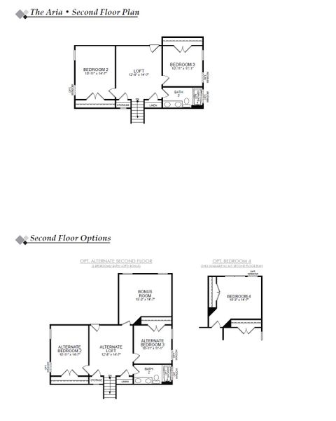 2D floor plan layout of this home in Clubside Reserve at Summerlake, Lexington, SC (Image 3).