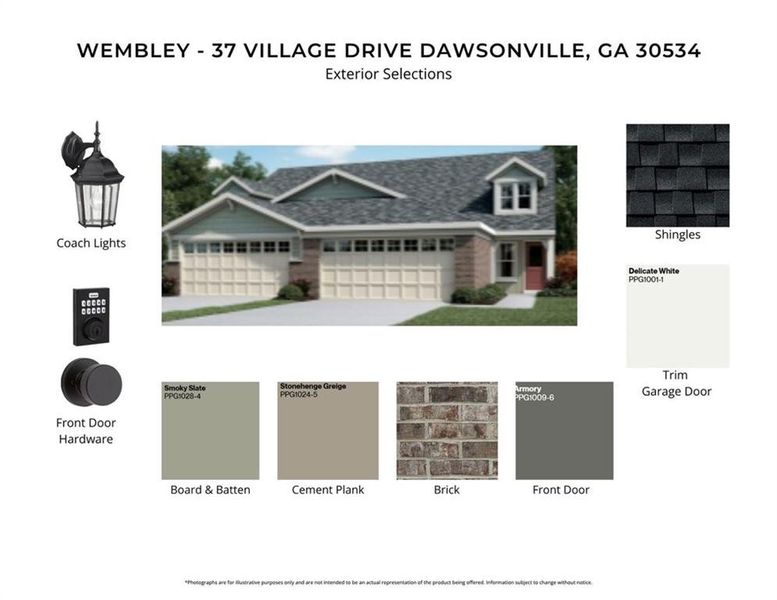 Sample of building materials used in homes in Villas at Gold Creek, Dawsonville (Image 4).