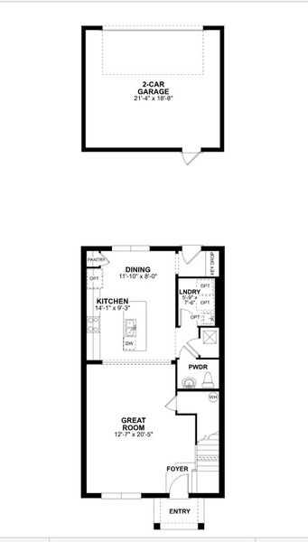 2D floor plan layout of this home in Emerson Pointe, Apopka, FL (Image 6).