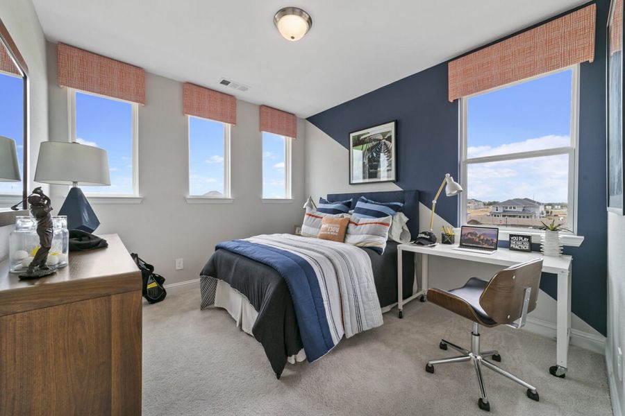 Representative furnished interior of a home built from the Duets D417 by Landon Homes in Lexington Frisco, Frisco (Image 37).