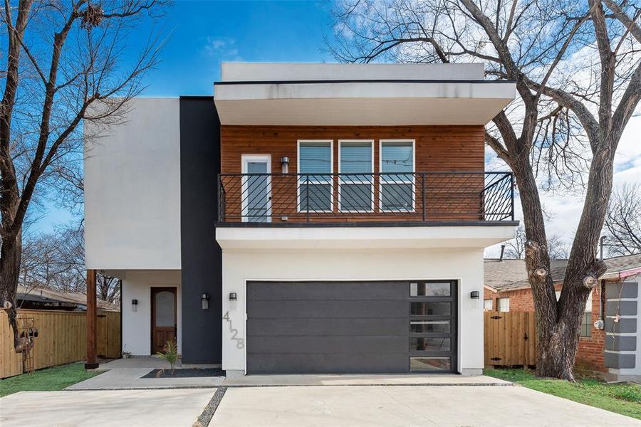 Front exterior of a new home in , Dallas, TX, highlighting curb appeal (Image 17).