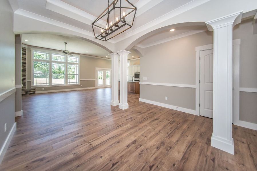 Representative unfurnished interior of a home built from the Beaumont Elite by Enchanted Homes in Pointe Summit, Slater-Marietta (Image 34).