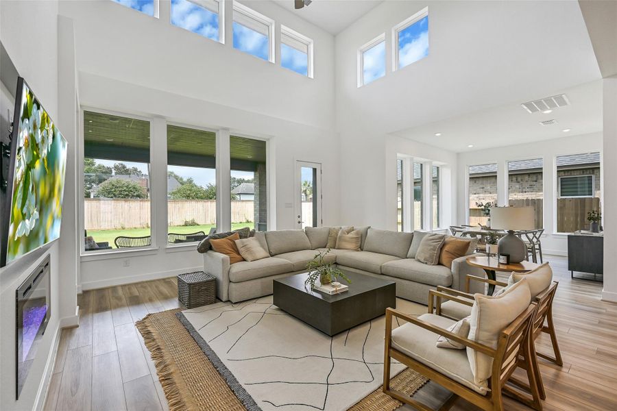 Furnished interior view inside a new home in Avalon at Friendswood 60s, Friendswood (Image 7). Furnished interior view inside a new home in Avalon at Friendswood 60s, Friendswood (Image 7).